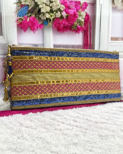 Pinky blue clutch