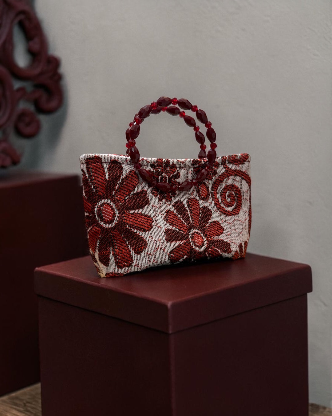 Burgundy coverta mini bag