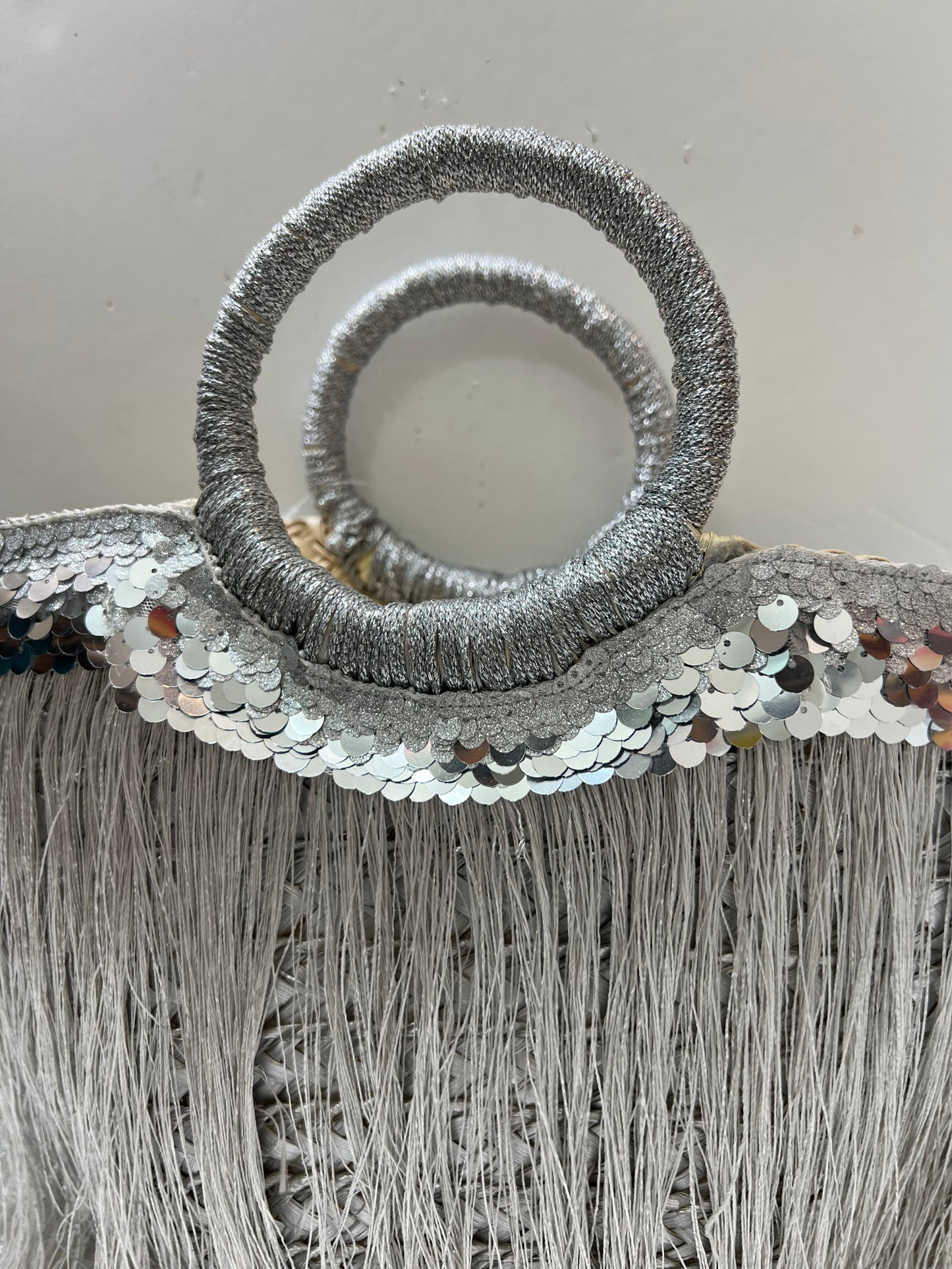 Silver fringes bag