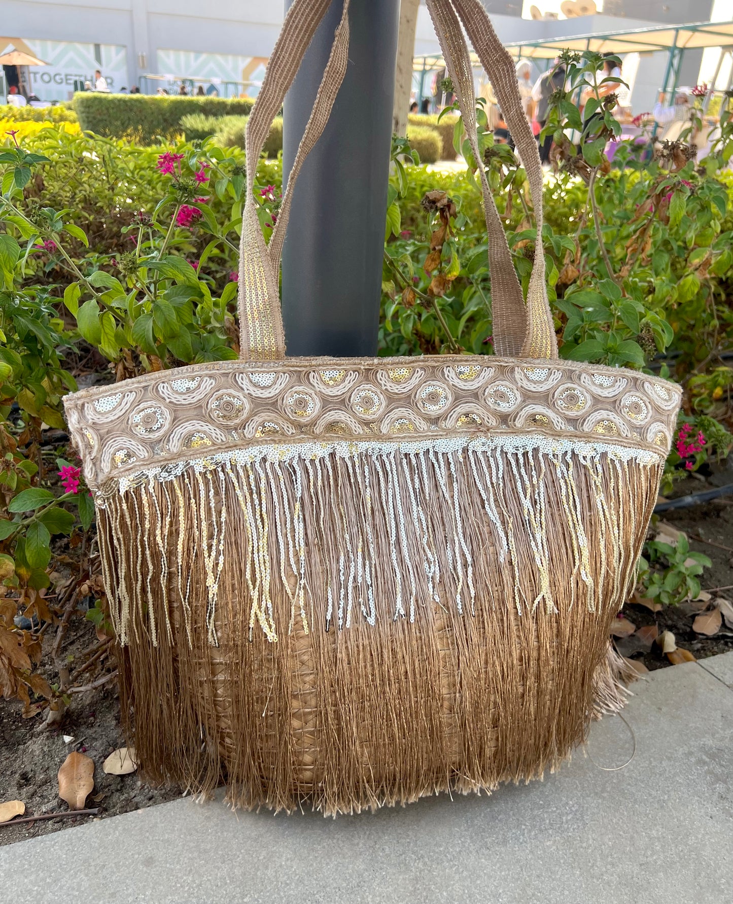 Golden tassels bag