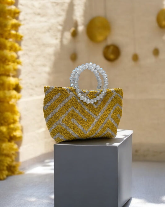 wintery yellow mini bag
