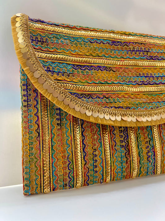Golden glow clutch