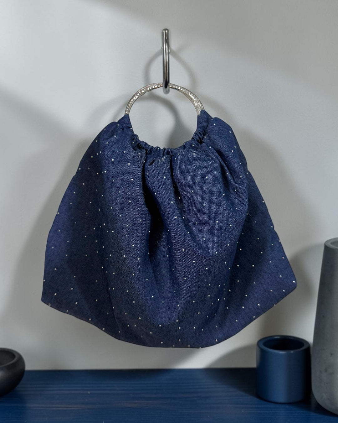 Denim sparkly bag