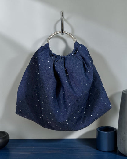 Denim sparkly bag