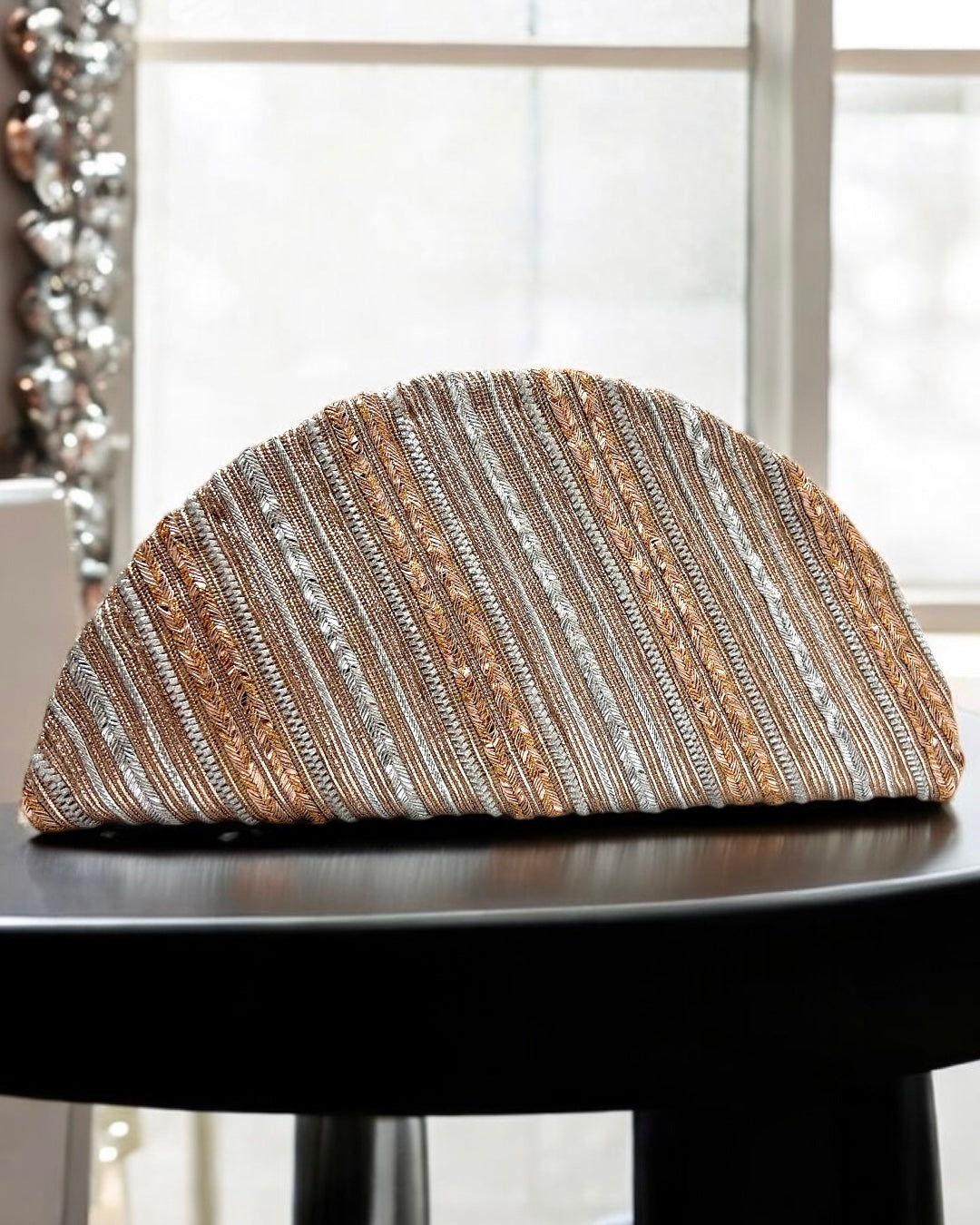 Rosegold & silver clutch