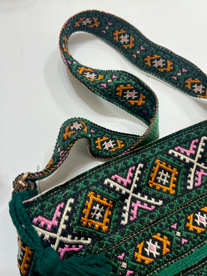 Dark green tote bag
