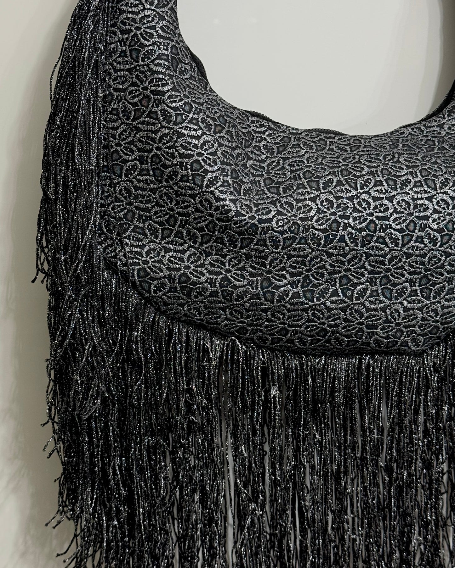 Fumee glittering tassels bag