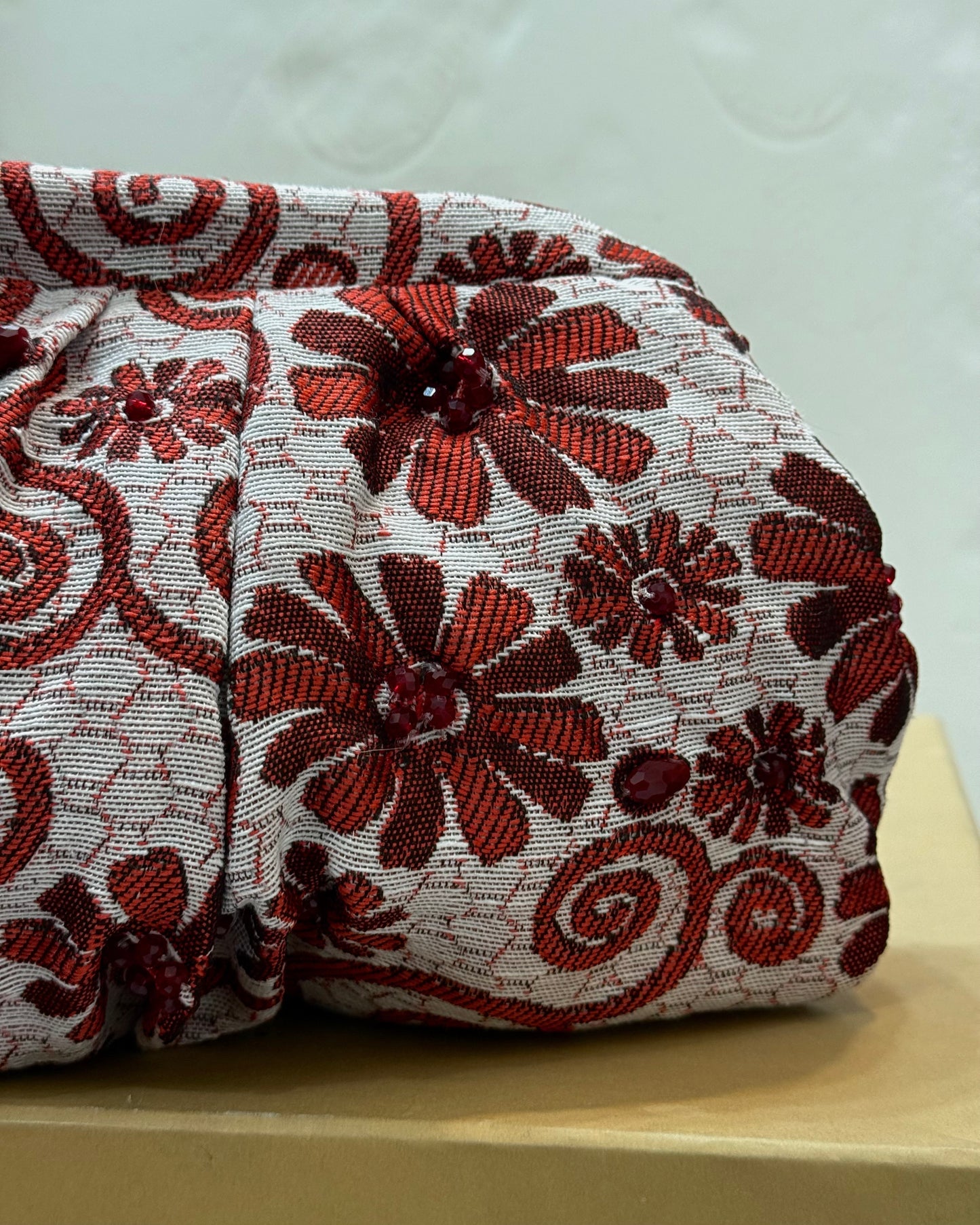 Burgundy coverta medium pouch