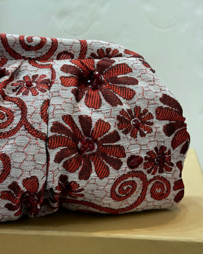 Burgundy coverta medium pouch