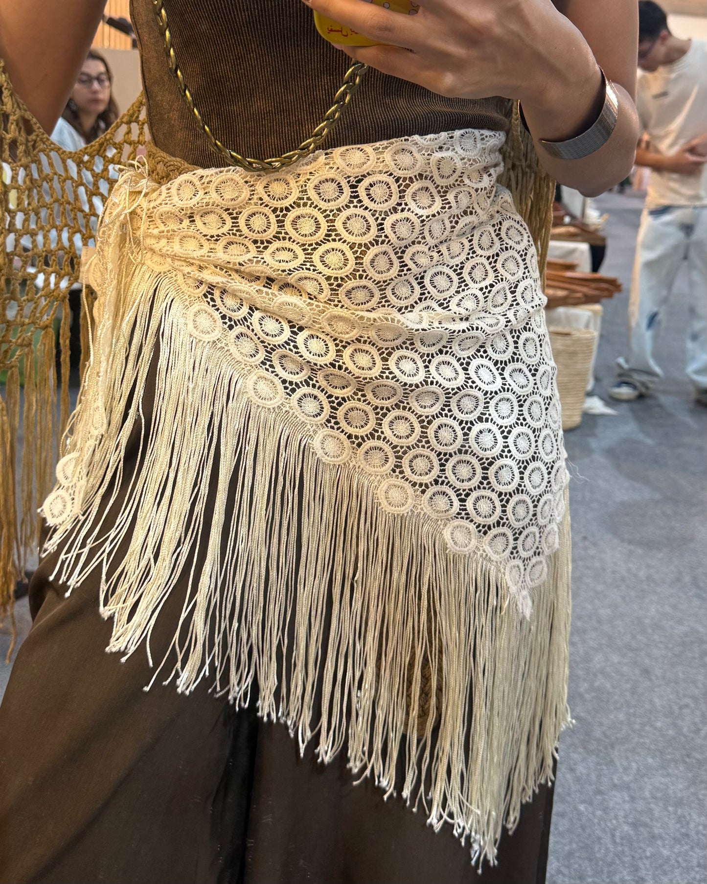 Light beige scarf