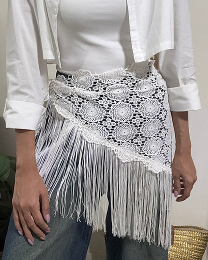 White scarf