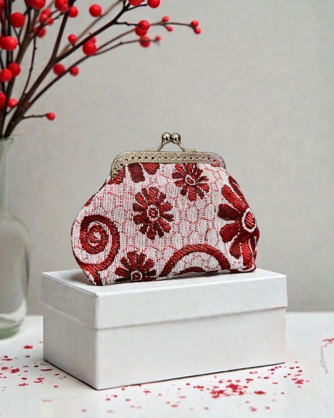 Burgundy coverta mini pocket