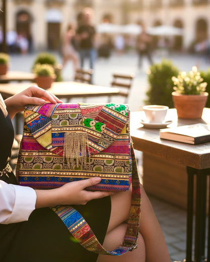 Patches bohemian bag