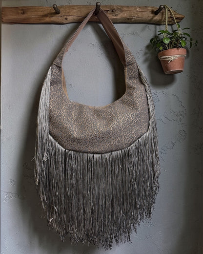 Grey tassels bag