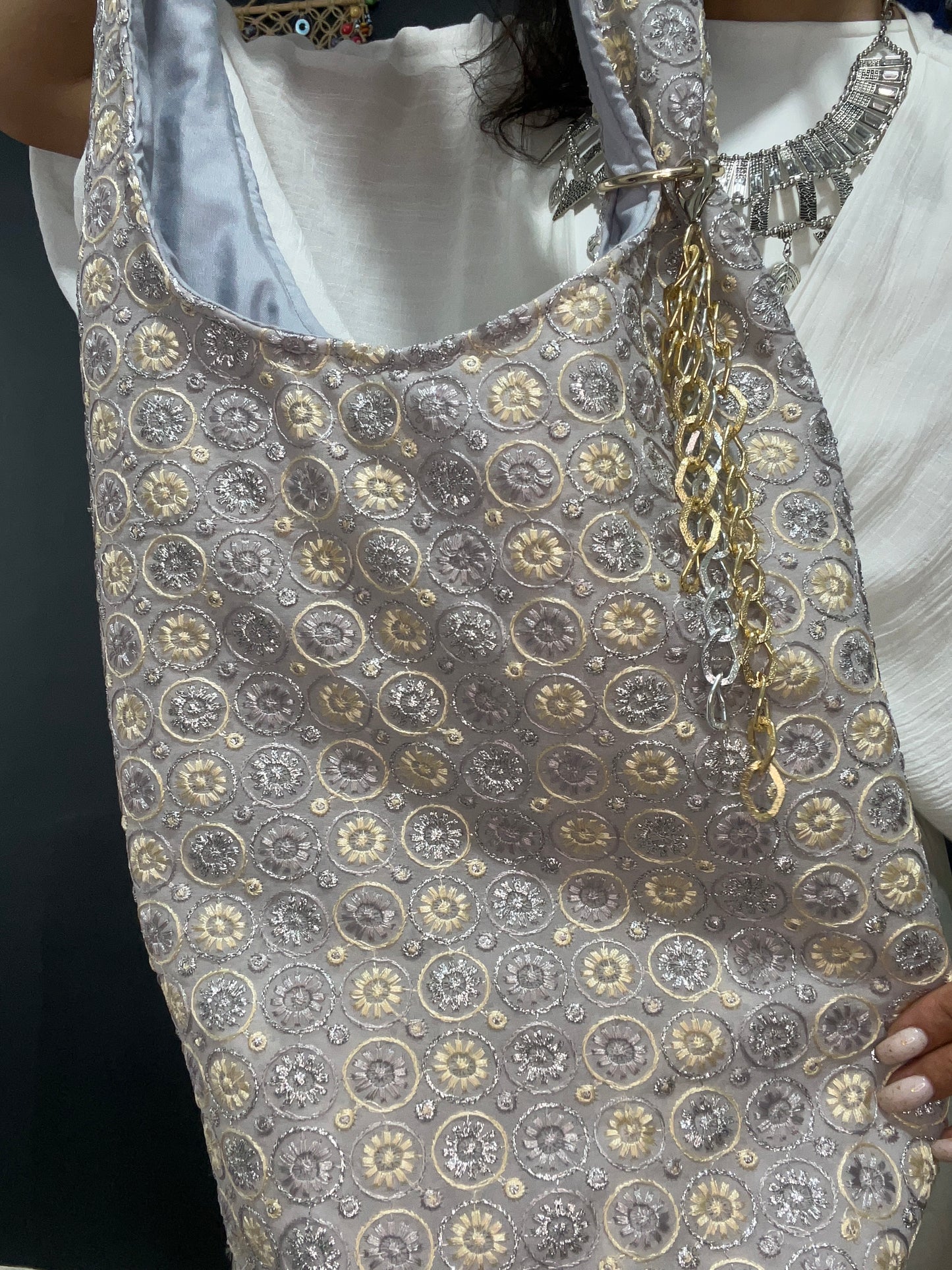 silver crossbag