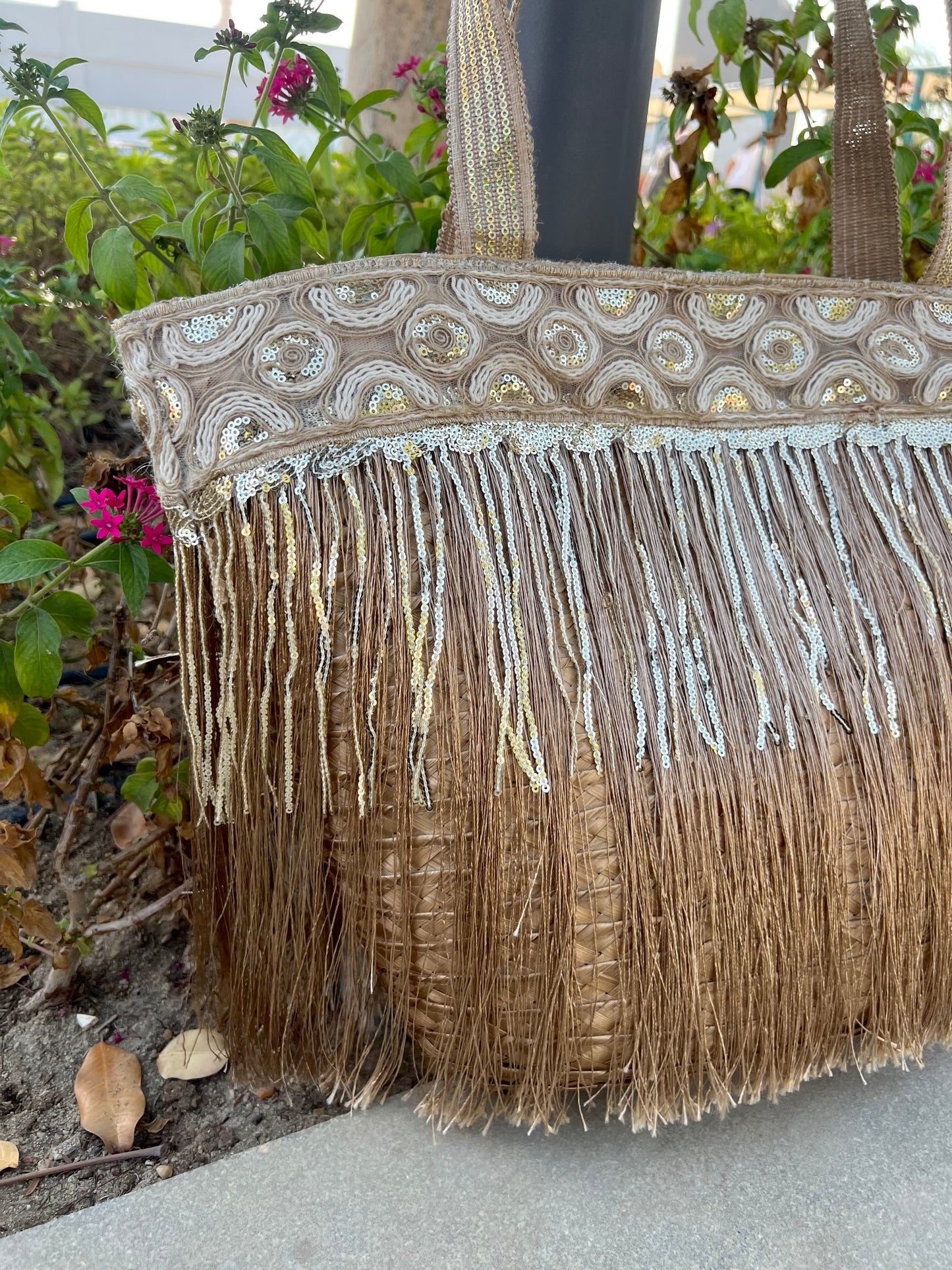 Golden tassels bag
