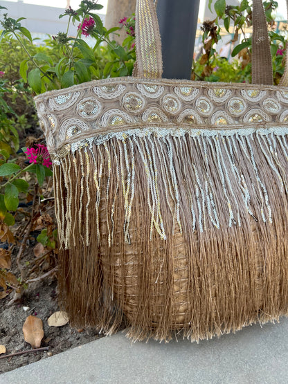 Golden tassels bag