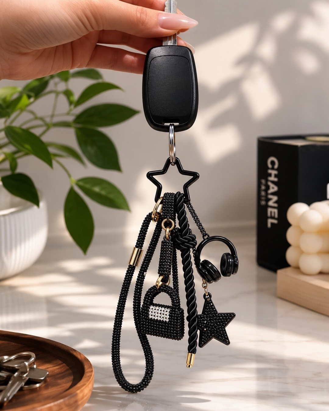 Bag and headphones strassy medal