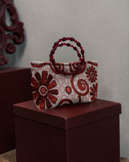 Burgundy coverta mini bag