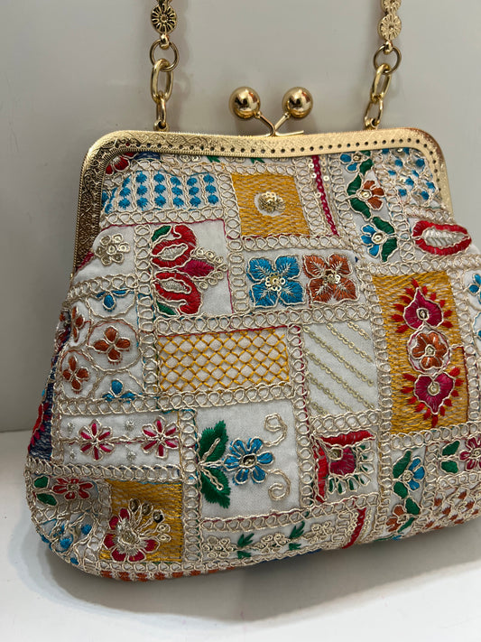 White but colorful bag