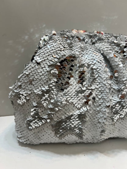 silver white medium pouch