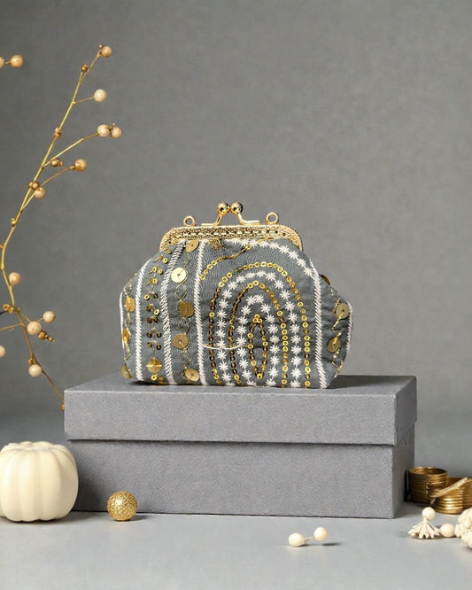 Golden grey mini pocket