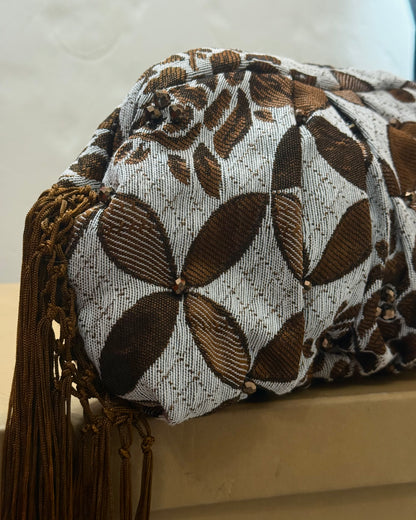 Brown coverta medium pouch