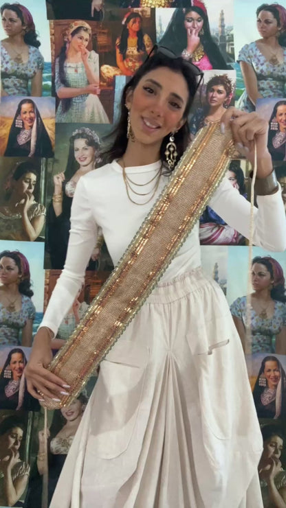 Golden but colorful belt