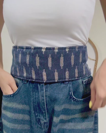 Denim effect belt