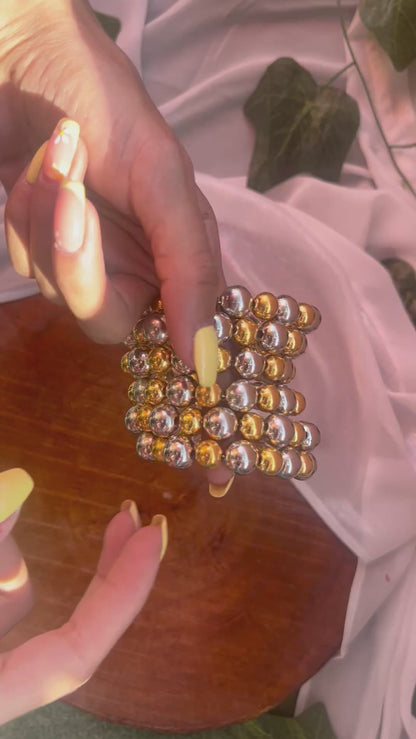 Silver and gold wrap up bracelet