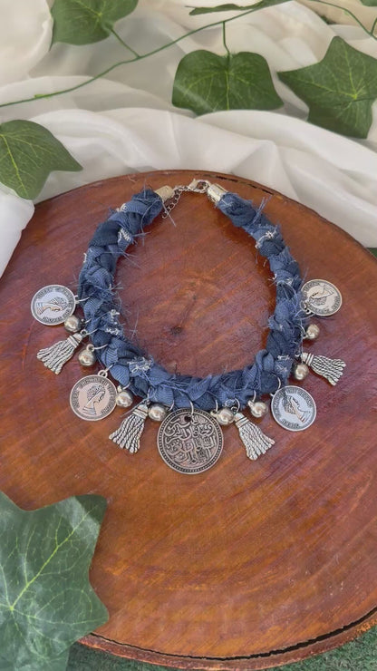 Denim necklace