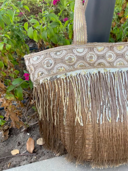 Golden tassels bag