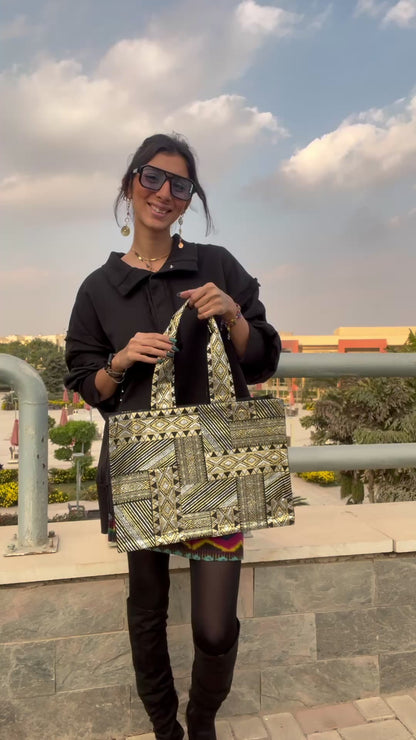smoky patchwork bag