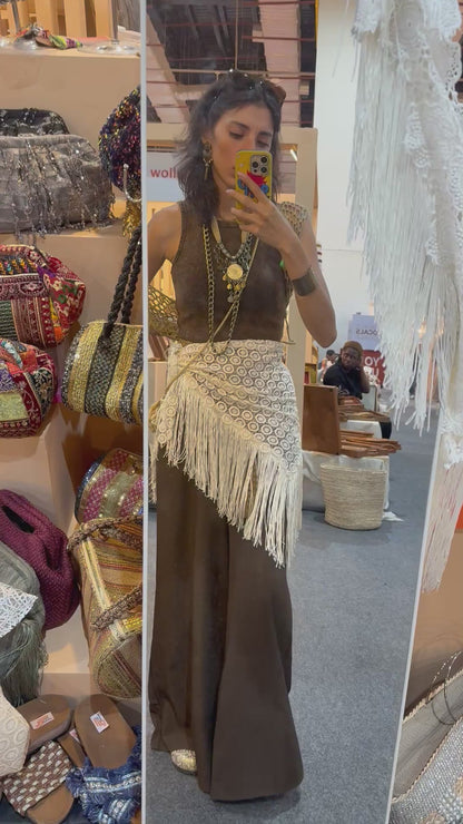 Light beige scarf