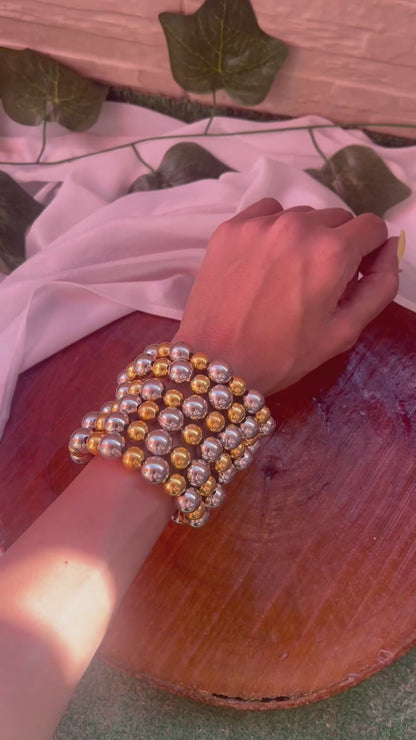 Silver and gold wrap up bracelet