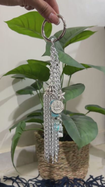 Silver & baby blue medal