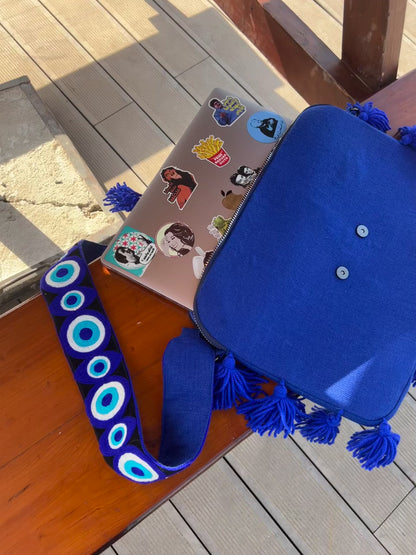 Evil eye laptop bag