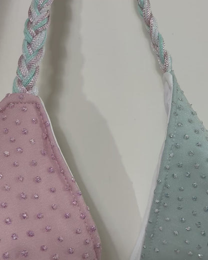 Pastel triangles bag